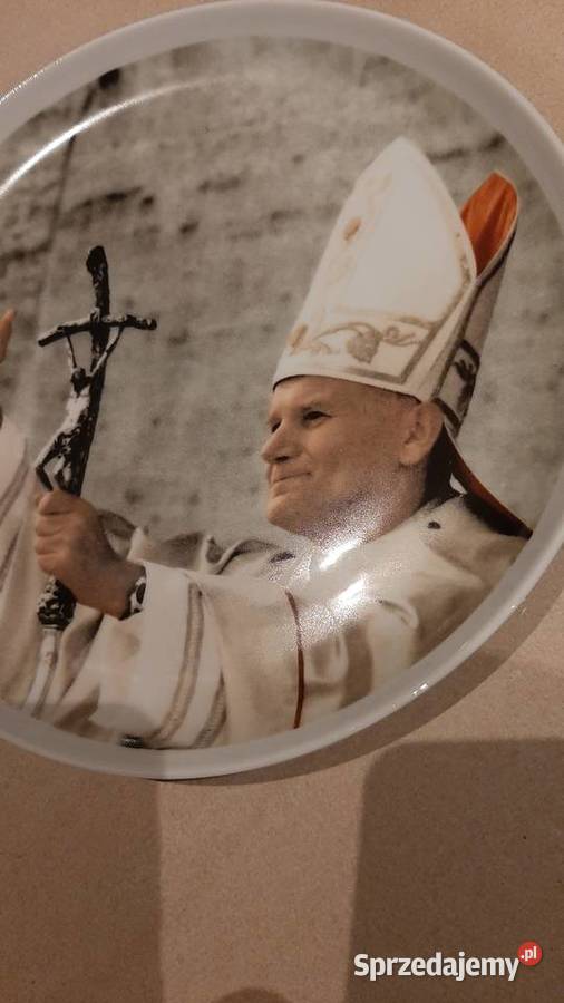 Talerz Porcelanowy Dekoracyjny Religijny Papierz Nowa Sól