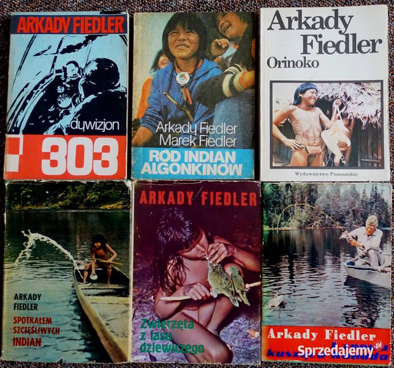 Arkady Fiedler zestaw 6 książek Kętrzyn