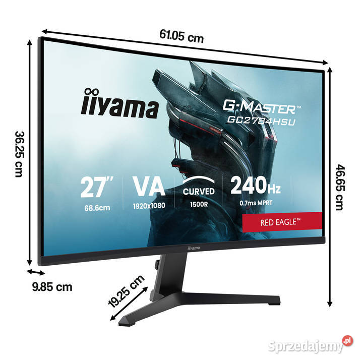 Monitor iiyama GMASTER Red Eagle odbiór osobisty 25" i większe warmińsko-mazurskie