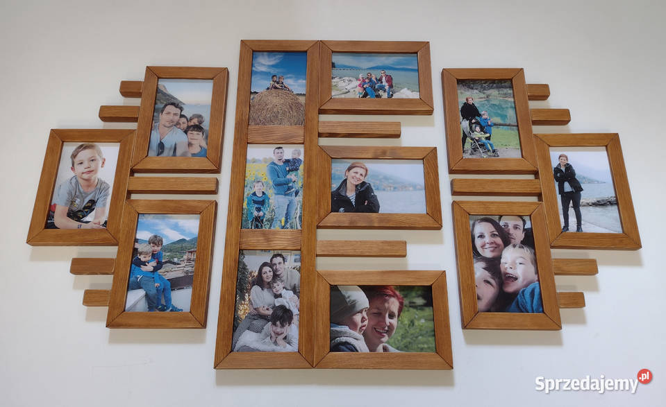 Drewniana Multirama Ramka na 12 zdjęć 10x15 Ramki i ramy dolnośląskie Wrocław sprzedam