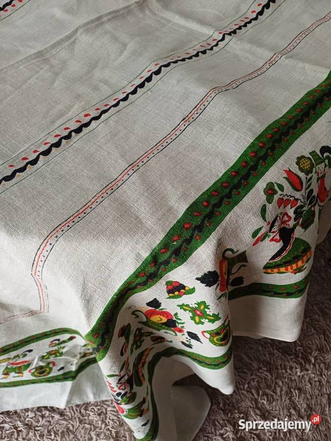vintage obrus PRL Nowy Targ
