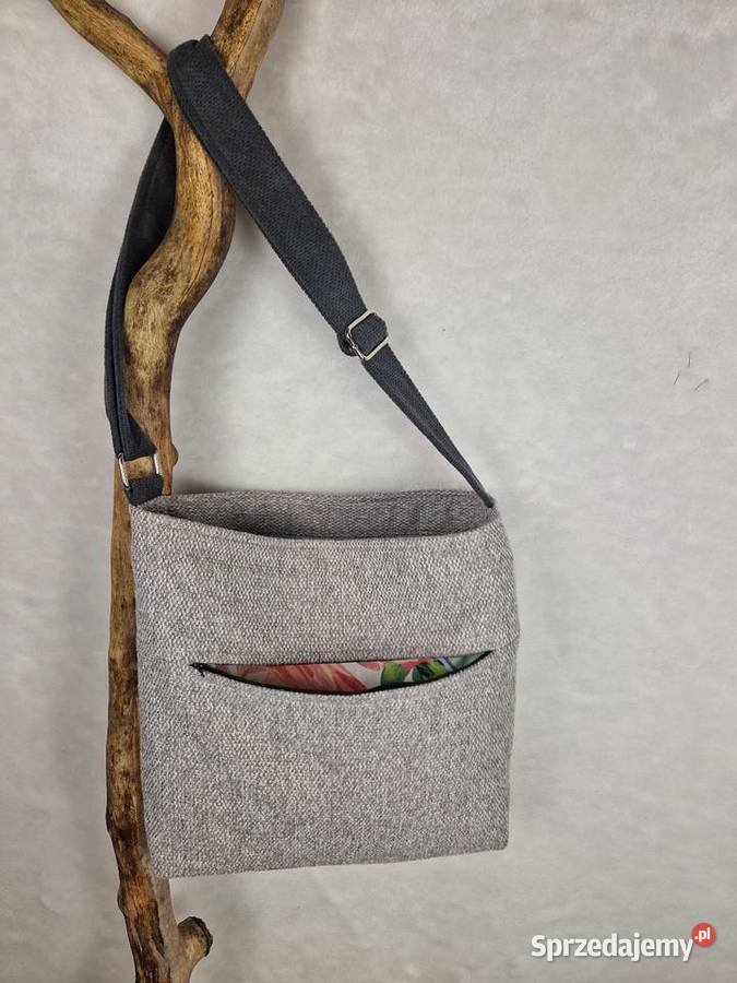 Torba handmade szary melanż Wrocław sprzedam