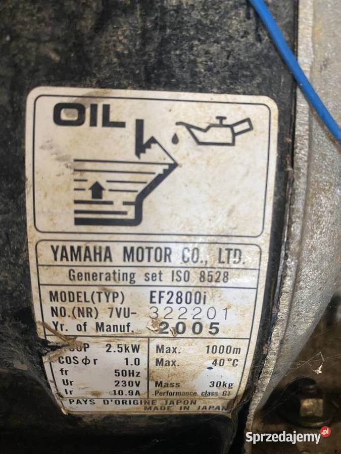 Agregat prądotwórczy Yamaha 2800 zachodniopomorskie Szczecin