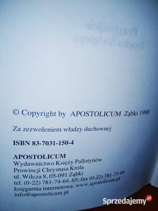 Przyjmijcie Ducha Świętego książki antykwariaty