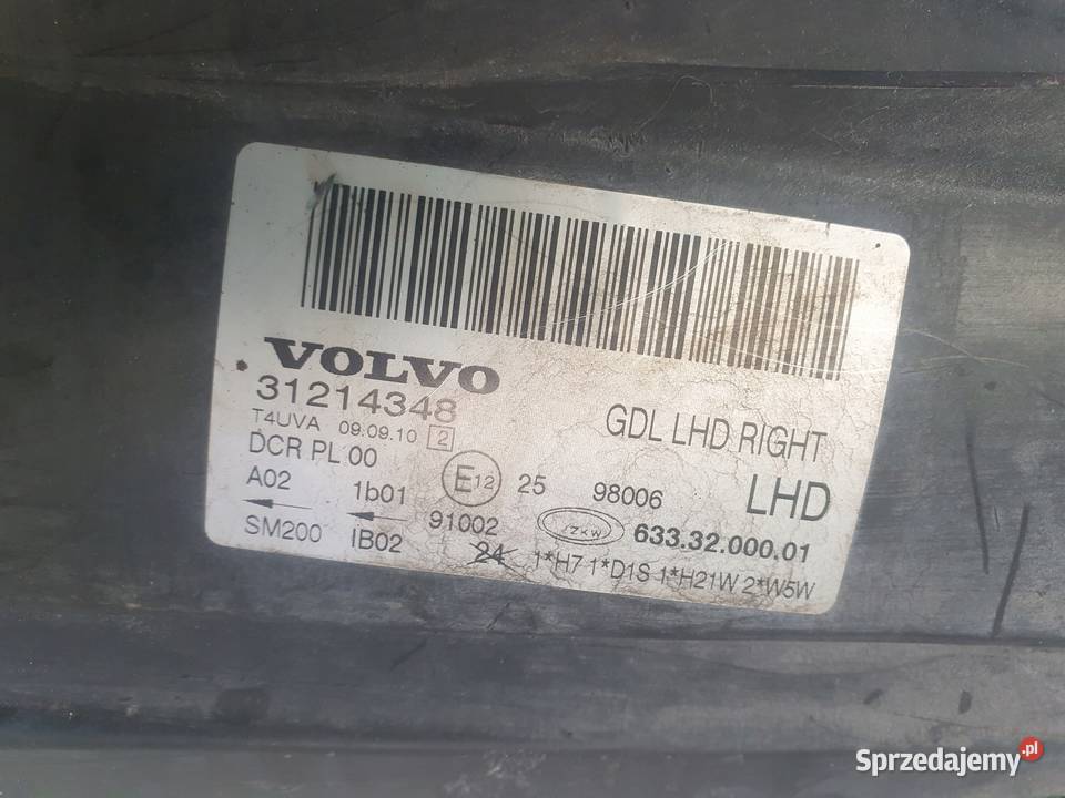 Volvo V70 III XC70 S80 II XENON KOMPLETNA Lampy przednie Chełm sprzedam