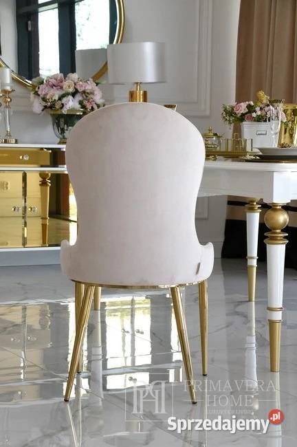 Luksusowe krzesło eleganckie do jadalni toaletki 96cm Krzesła mazowieckie Warszawa