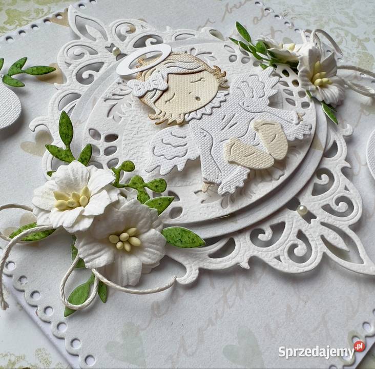 Personalizowana Kartka na Chrzest ręcznie Mielec