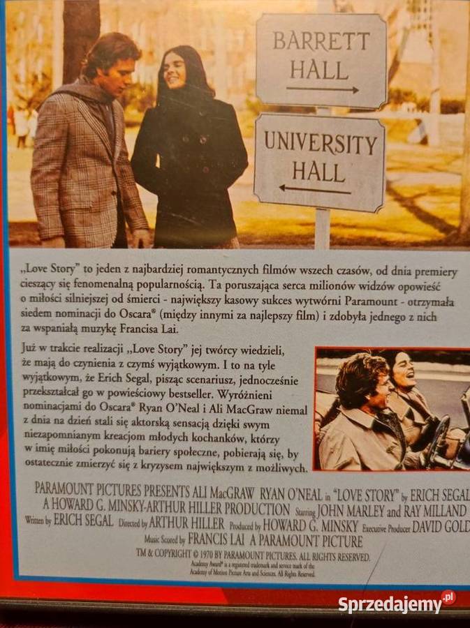 Love Story 1970 Ali MacGraw Ryan ONeal film Filmy Kielce