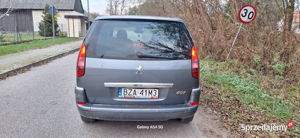 Peugeot 807 20hdi 2009r Klima 7os 1 Właściciel w 2000cm3 sprzedam