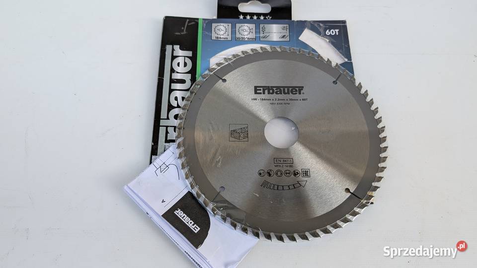Tarcza do drewna Erbauer 184 x 302016 mm 60T Jadowniki sprzedam
