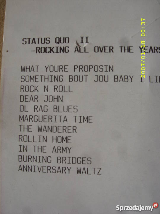 ROCK kaseta status quorocking all over Wołów