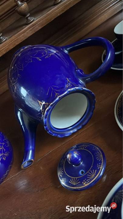 Kobaltowy serwis do kawy espresso D P R K Korea Gdańsk