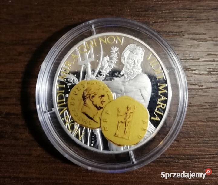 Aureus Novus srebrna moneta DIANA NEPTUN Numizmatyka opolskie Opole