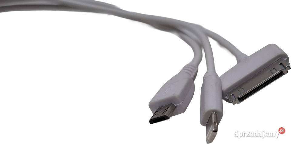 Kabel 3w1 USBA do MicroUSB Lightning iPhoneApple śląskie Czeladź sprzedam