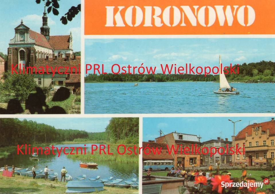 Koronowo pocztówka wysłana Iwanowice znaczek PRL Bielsko-Biała
