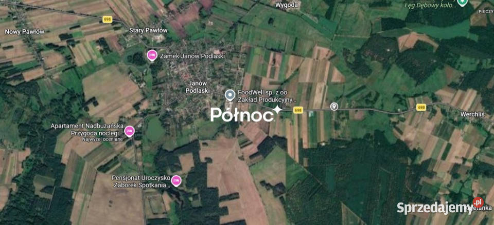 2 działki z WZ 1205 m Janów Podlaski asfalt Sprzedaż lubelskie sprzedam