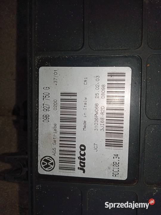 09B 927 750 G Jatco Krasnystaw