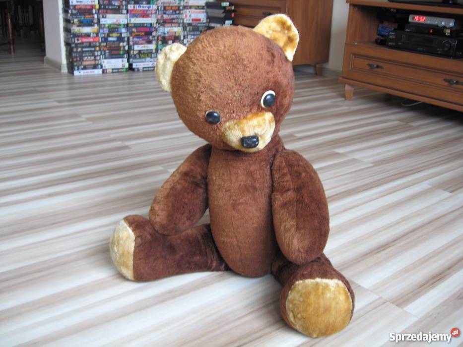 Stary zabytkowy Miś sianiak Ładny Stan 70 Grodziczno