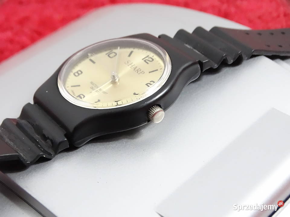 Klasyczny Zegarek SHARP Złota tarcza Vintage Unisex Biłgoraj