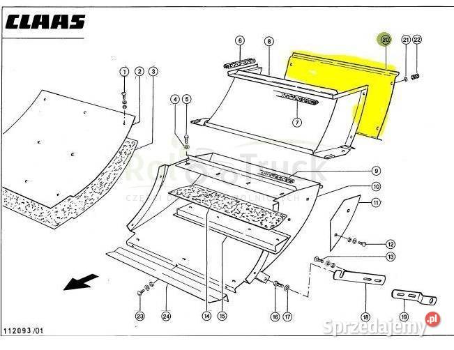 BLACHA ŚCIERALNA CLAAS JAGUAR 880820 0788641
