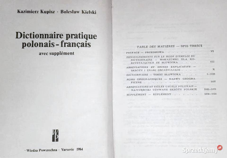 Podręczny słownik polskofrancuski K Kupisz Chełm