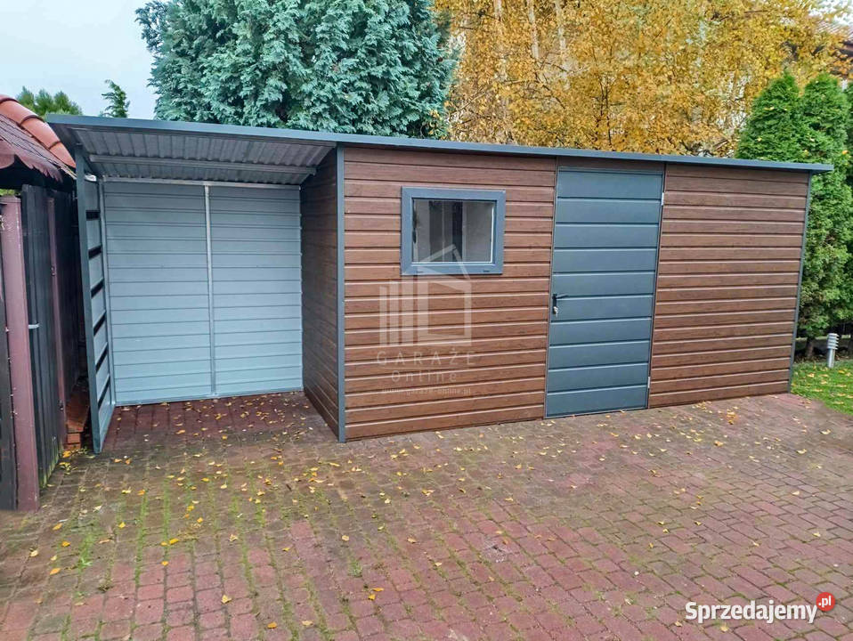 Schowek domek ogrodowy 5x15m wiata 15m drzwi 2x