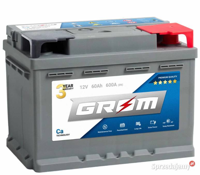 Akumulator GROM Premium 60Ah 600A EN DTR Siedlce