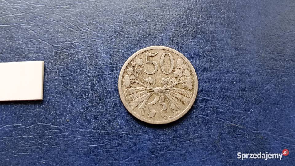 Stare monety 50 halerzy 1922 Czechosłowacja