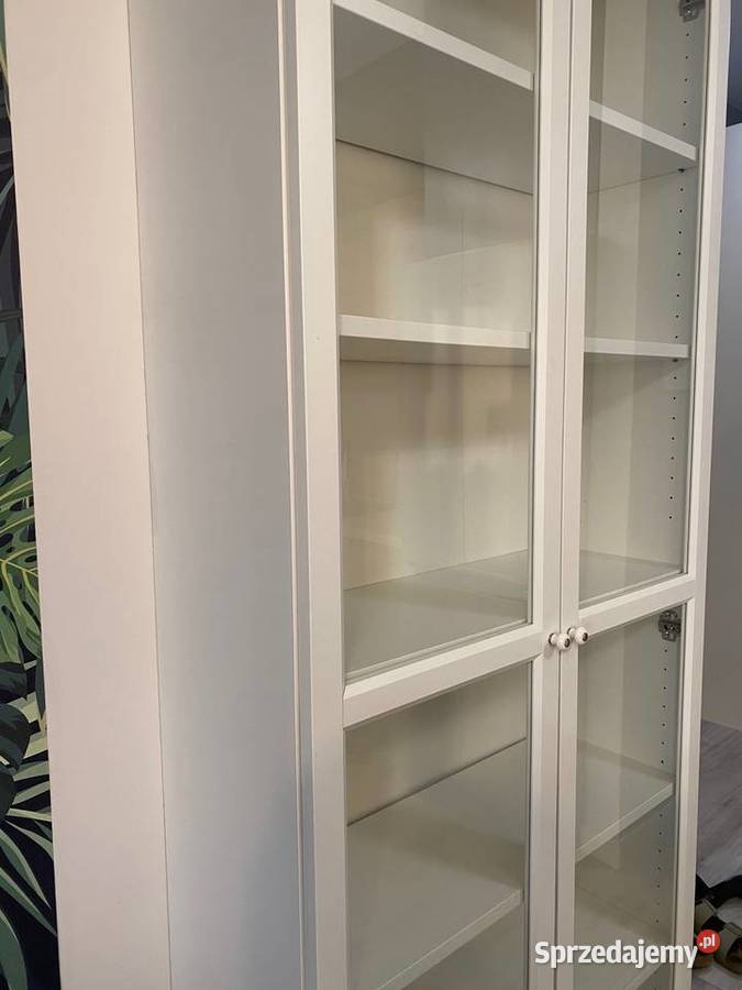Witryna regał biała przeszklona półki kredens Warszawa