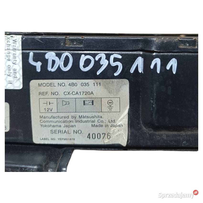 Zmieniacz płyt CD Audi 4B0035111 odtwarzacz