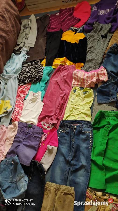 ubrania dziewczęce rozmiar 110 116 paka ubrań 42 Poznań sprzedam