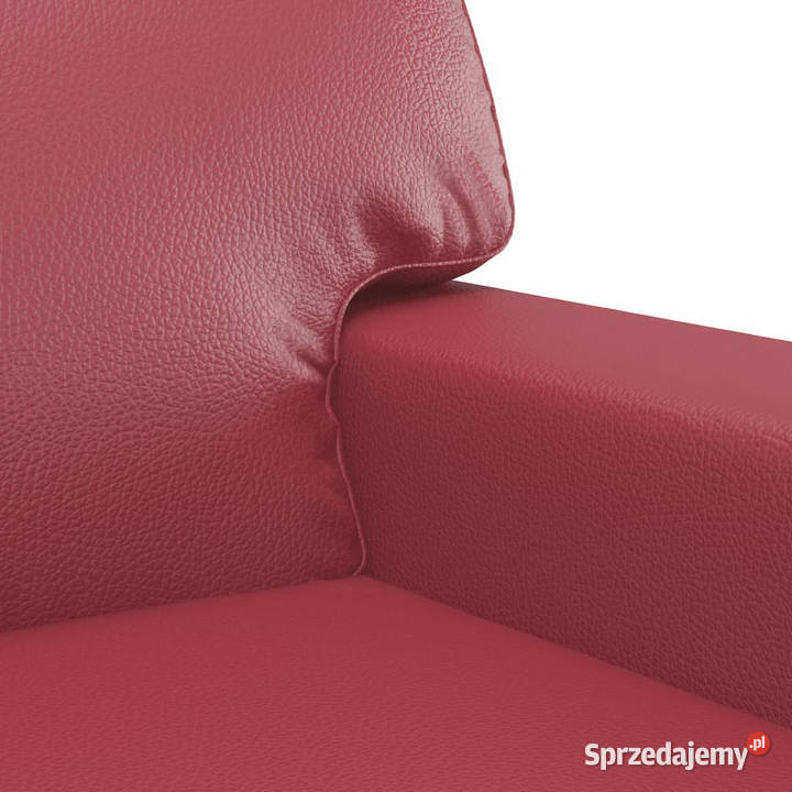 2osobowa sofa winna czerwień 140 sztuczna skóra Warszawa