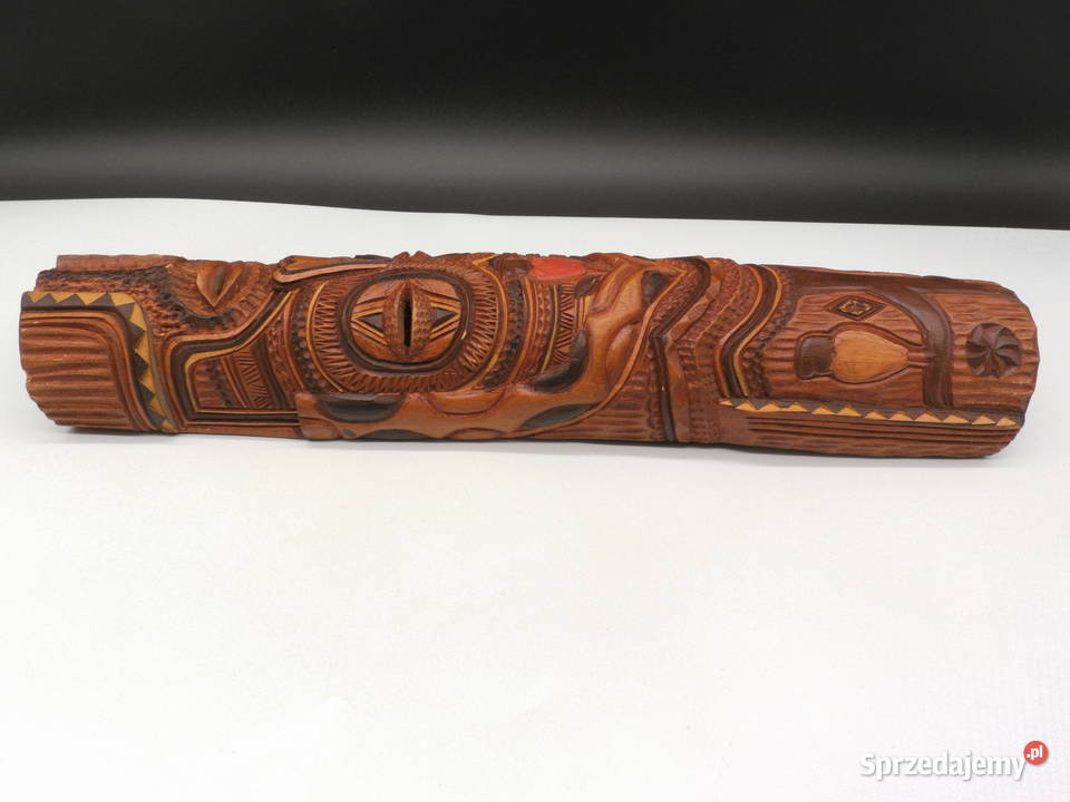 Ręcznie rzeźbiony totem TIKI Unikatowa rzeźba z Raszków