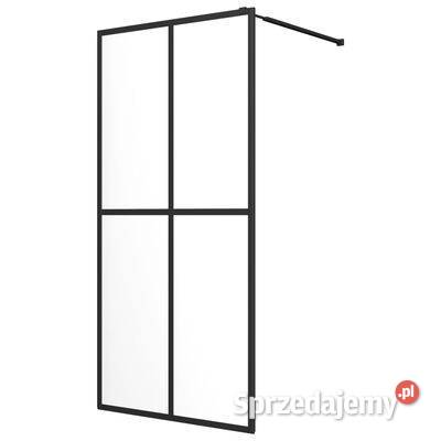 Ścianka prysznicowa z półką czarna 80x195 ESG i Warszawa