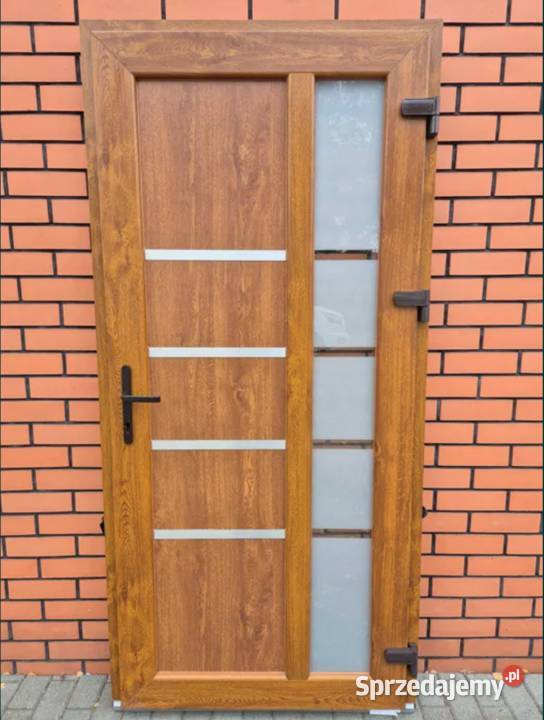 Nowe Drzwi PCV ozdobny inox 100x210 Katowice