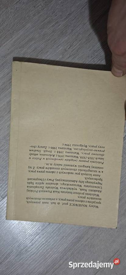 Układy zbiorowe pracy Masewicz 1 wyd 1994 nakład Łęczyca