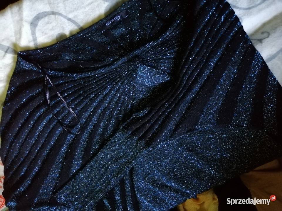 ORSAY wiskozowy Sweterek sweter z metaliczną czarny Leszno