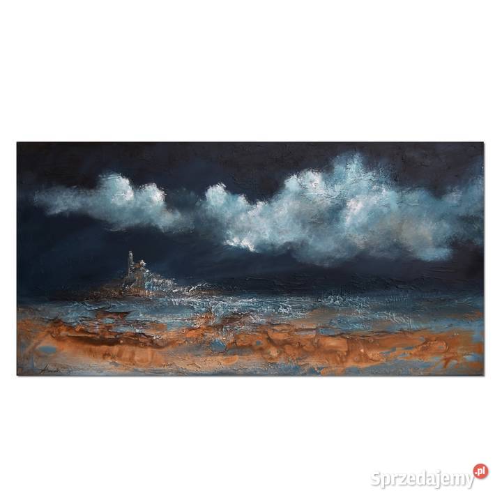 Burzowe niebo nowoczesny pejzaz morski obraz Malbork