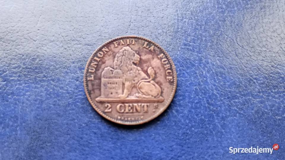 Stare monety 2 cent 1864 Belgia Lesko