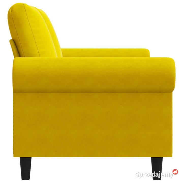 Sofa 2osobowa żółta 120 tapicerowana aksamitem Warszawa