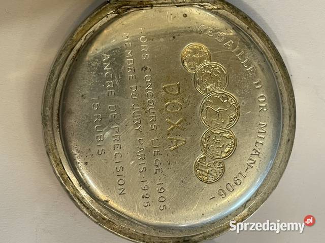 Zegarek kieszonkowy Doxa srebrny II wojna Kraków