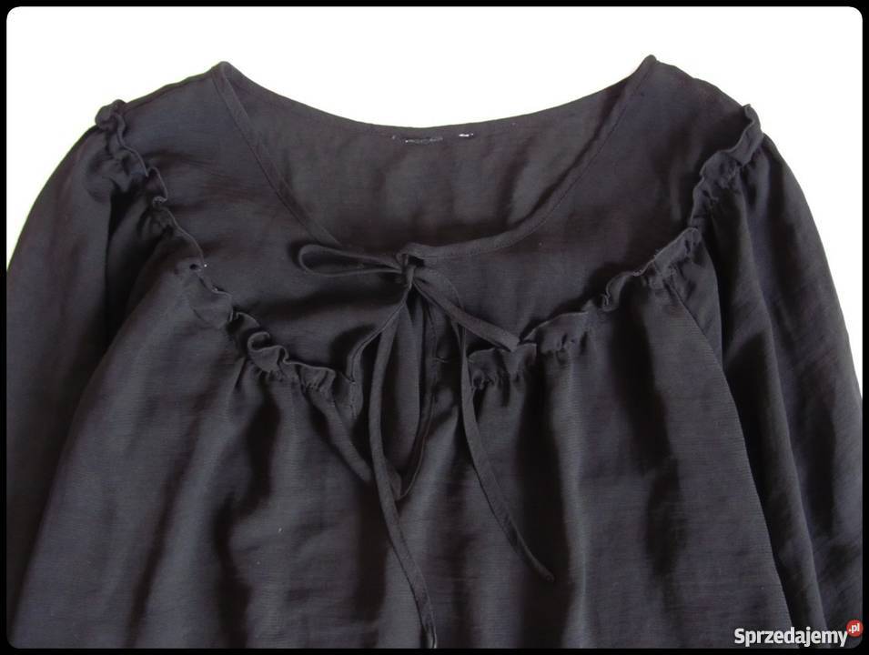Czarna koszula mgiełka rozmiar 42 XL stan czarny Bluzki i koszule Płock