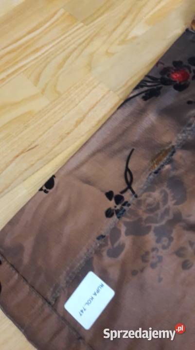 Tafta jasny brąz połysk zasłona 70x240 zamszowe odcienie brązowego Radom sprzedam