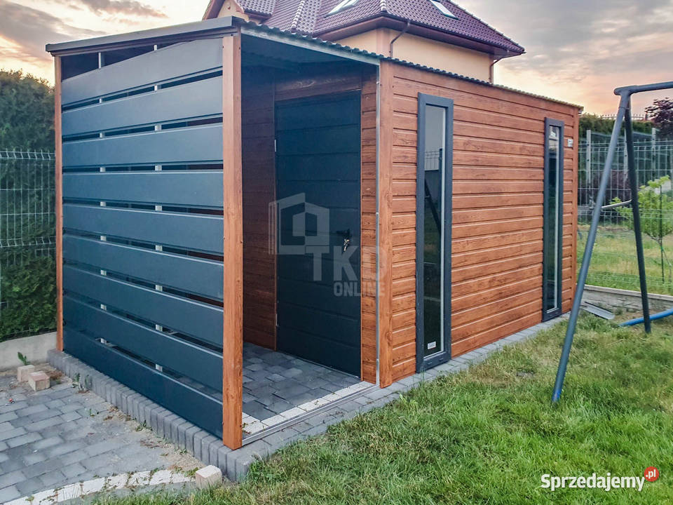 Schowek Domek Ogrodowy 25x2m Wiata 1m 2x Okno Bydgoszcz
