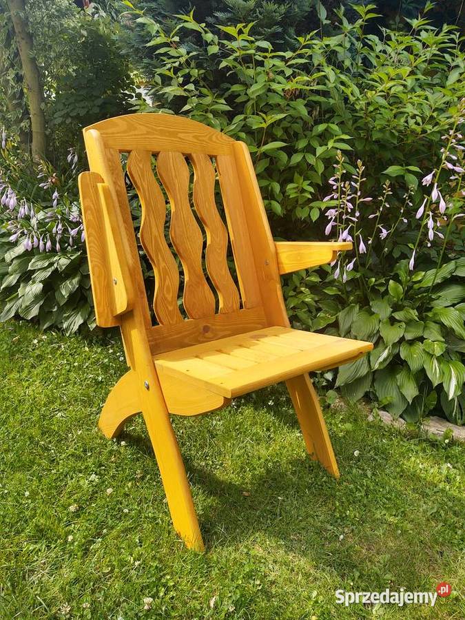 Krzesło ogrodowe drewniane składane tarasowe X drewno Kalety sprzedam