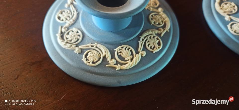 Świecznik Wedgwood Seria Jasperware pomorskie