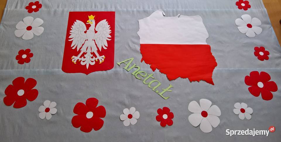 Dekoracje na Święto 3 Maja z brystolu