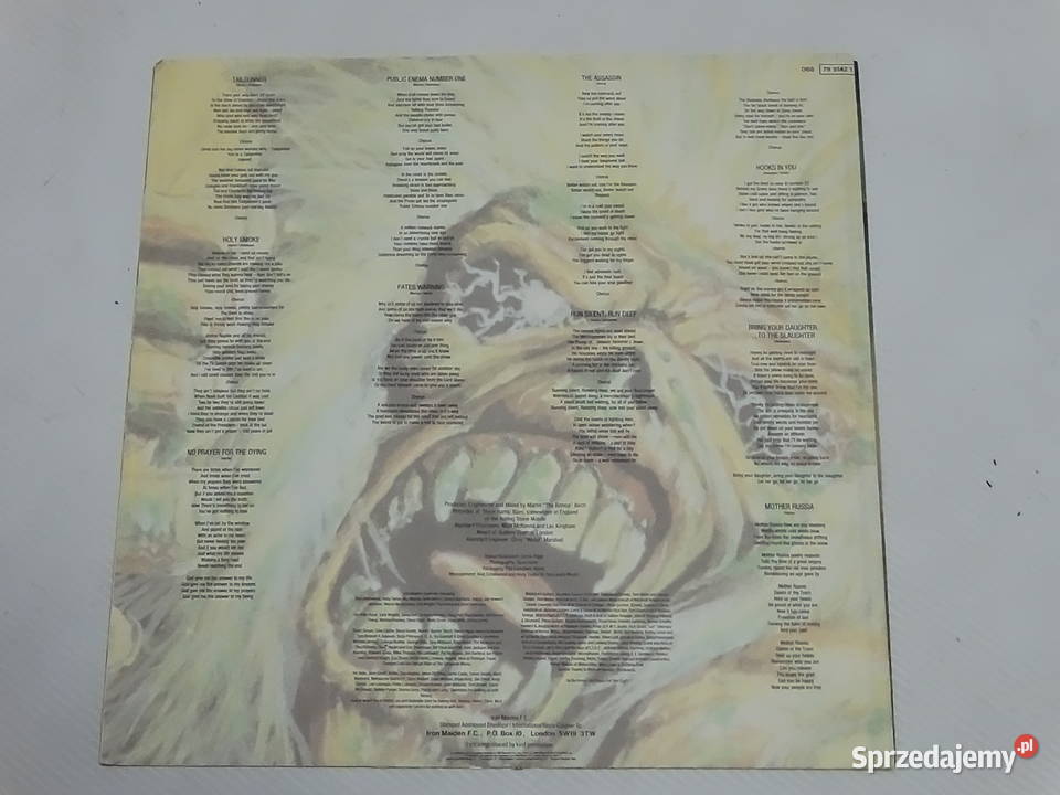 Iron Maiden No Prayer For The Dying Płyta Winyl lubelskie sprzedam