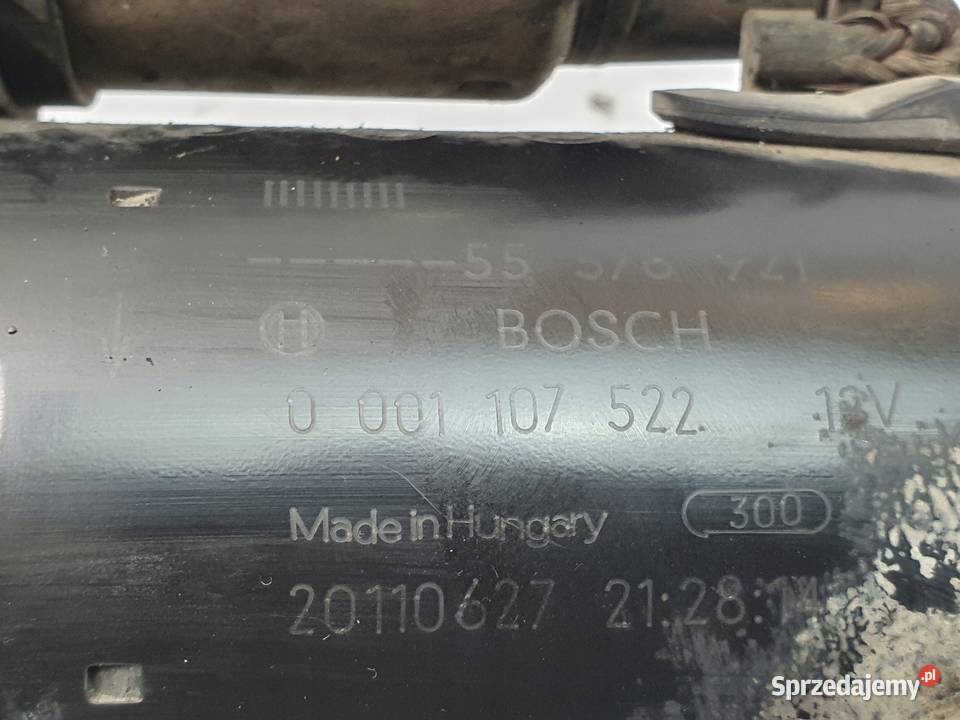 ROZRUSZNIK Opel Corsa D 12 16V Bosch 0001107522 Układ elektryczny silnika Części samochodowe Chełm