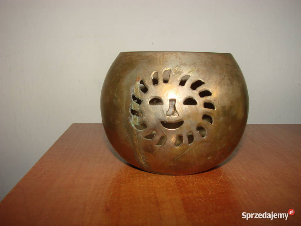 stary mosiężny świecznik Pruszcz Gdański